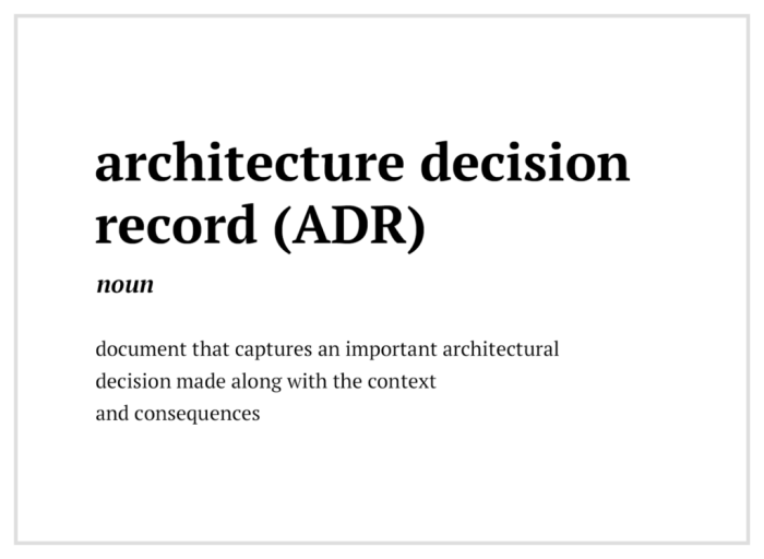 Andreas Hartig on LinkedIn: An Architectural Decision Record (ADR) is a ...