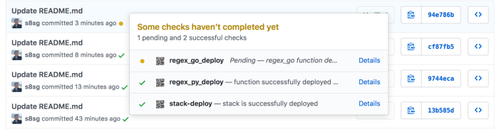 Suggestion (status): Use separate Github status context for each ...