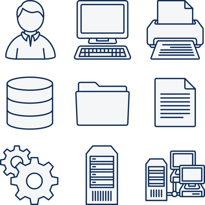 Clipart - Computer Network Icons