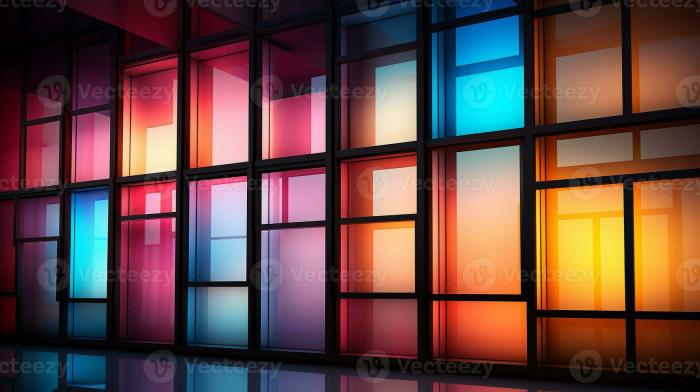 Generative AI, Architectural Abstractions Vibrant Patterns in ...