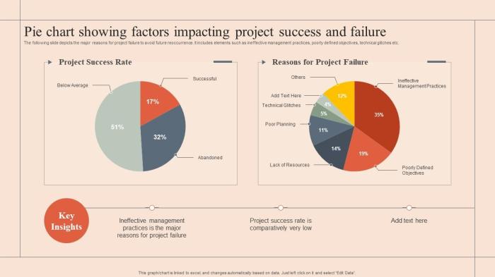 Pie Chart Showing Factors Impacting Project Success And Failure PPT ...