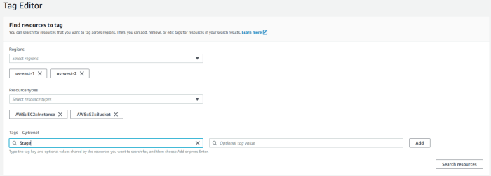 Find resources to tag - AWS Resource Groups and Tags