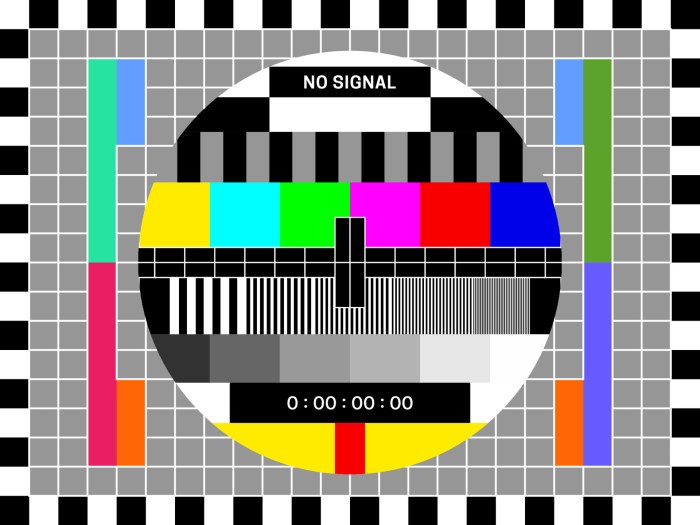 TV signal test screen, retro television color test 21615987 Vector Art ...